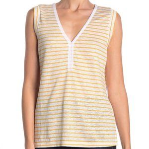 Sanctuary- Laura Contrast neck linen top